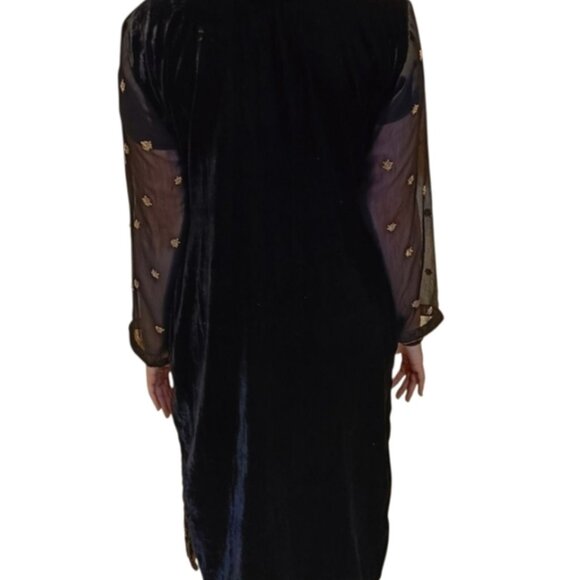 S/M🖤Gothic Vampir Witch Maxi Dress with Skull Embellished - Picture 8 of 11